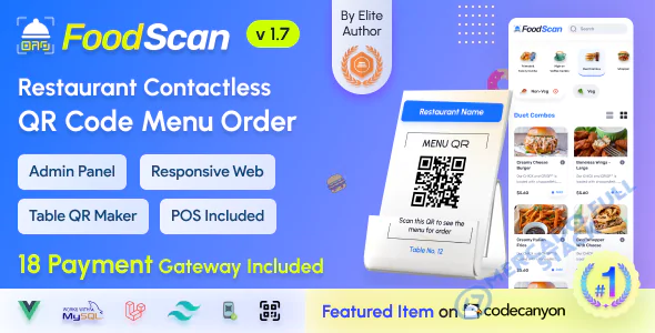 FoodScan - Criador de cardápio de restaurante com código QR e sistema de pedidos de mesa