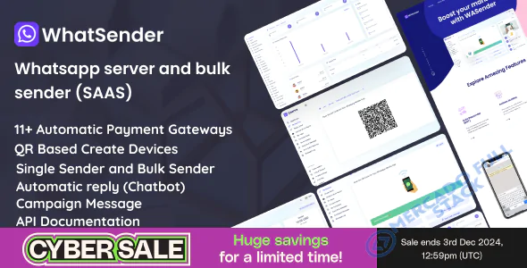 WhatSender - Servidor Whatsapp e remetente em massa (SAAS)