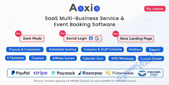 Aoxio - SaaS Multi-Business Service & Software de reserva de eventos